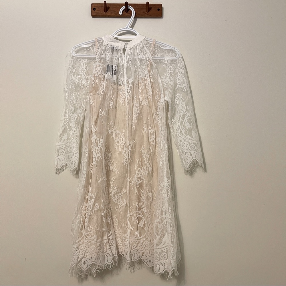 Topshop white lace dress NWT size 4